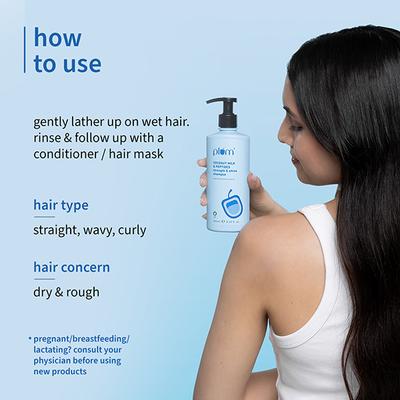 Plum Peptides Shampoo with Coconut Milk for Strength & Shine 22x softer hair in 1 wash 250ml - Shampoos