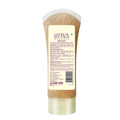 Lotus Herbals Berryscrub Strawberry & Aloe Vera Exfoliating Face Wash 120 Gm - Face Wash & Cleansers