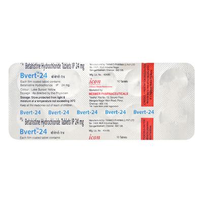 Bvert 24mg Tablet 10'S - Vertigo-Ant