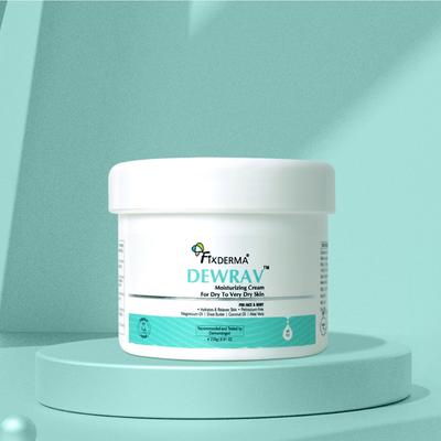 Fixderma Dewrav Moisturizing Cream for Face & Body Deeply Hydrates Dry to Very Dry Skin (250 g) - Face Moisturizers