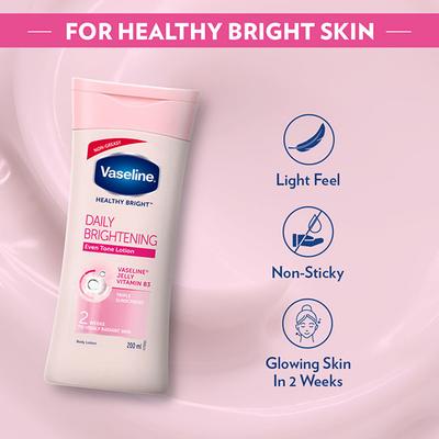Vaseline Healthy Bright Daily Brightening + Vaseline Jelly Vitamin B3 Body Lotion 100ml - Lotions & Creams
