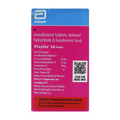 TIXYLIX LS JUNIOR CHERRY FLAVOUR Syrup 60ml - Cough And Cold-Cou
