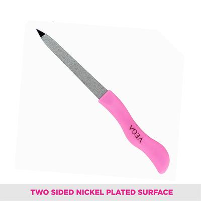 Vega Hot Pink Nail File (NF - 01) 16 gm - Manicure & Pedicure Kits