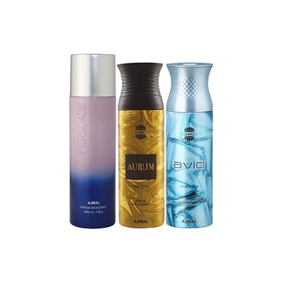 Ajmal 1 Magnetize, Persuade And 1 Avid Deodorants Pack of 3 200 ml - Deodorants/Roll-Ons