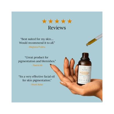 Juicy Chemistry Helichrysum & Rosehip Face Oil for Pigmentation & Scarring 10 ml - Face Oils