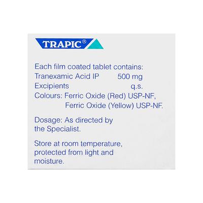 Trapic 500mg Tablet 10'S - Bleeding Disorders-Hae