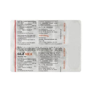 GLZ Mex Tablet 10'S - Diabetes-Ant