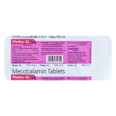MEDOC SL Tablet 10's - Iron Supplement/Anaemia-Vma