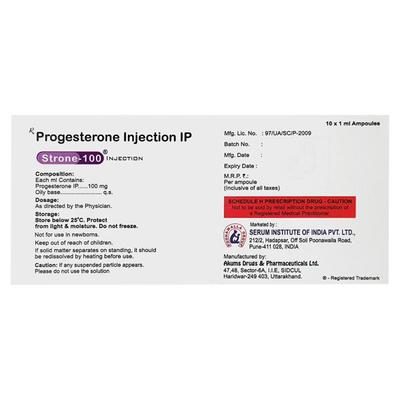 Strone 100mg Injection 1ml - Hormonal Therapy-Oes