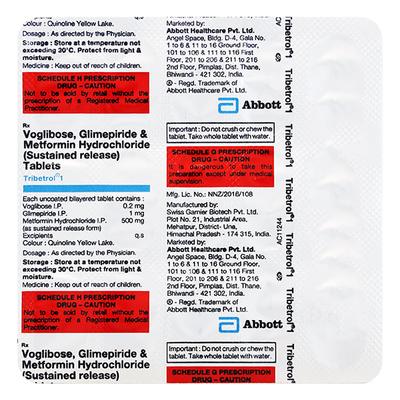 TRIBETROL 1mg Tablet 15's - Diabetes-Ant