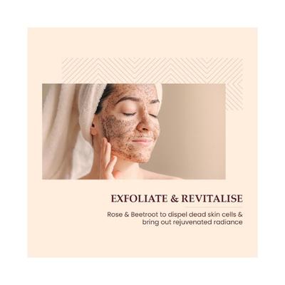 Mother Sparsh Rose & Beetroot Exfoliating Face Scrub, Enriched With Skin Soothing Oils 75 gm - Scrubs & Exfoliants