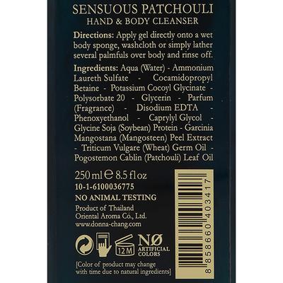 Donna Chang Sensuous Patchouli Hand & Body Cleanser 250 ml - Shower Gels & Body Wash