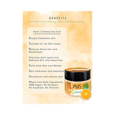 Aya Vitamin C Exfoliating Face Scrub, No Paraben, No Silicone, No Sulphate 25 ml - Scrubs & Exfoliants