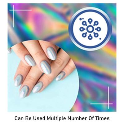 Handmade Press On Gel Nails - Holographic Black 50 gm - Nail Polish