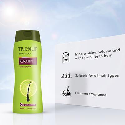 Trichup Keratin Hair Shampoo - For Damaged Hair Repair 400 ml - Shampoos