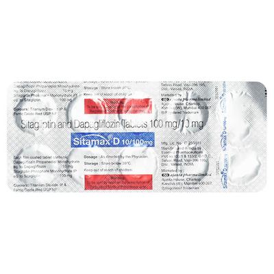 SITAMAX D 10/100 Tablet 10's - Diabetes-Ant