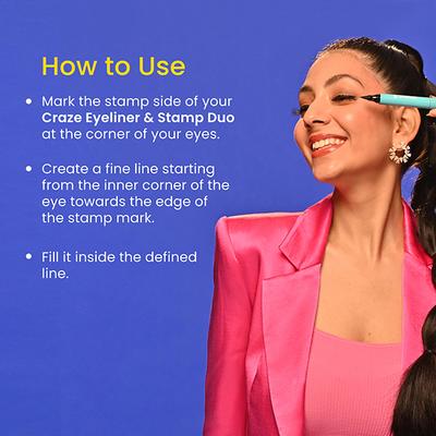 Swiss Beauty Craze Eyeliner And Stamp Duo Black 2.8 ml - Eyeliners