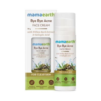 Mamaearth Bye Bye Face Cream For Acne Prone Skin with Willow Bark Extract & Salicylic Acid For Clear Skin 30 gm - Face Moisturizers