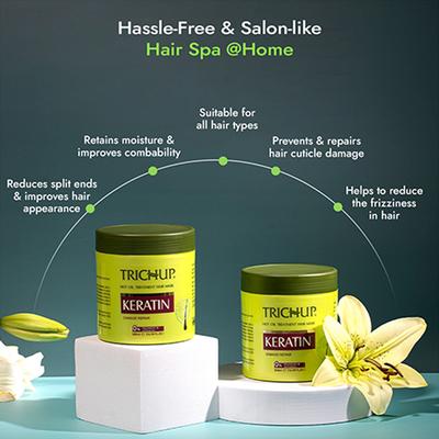 Trichup Keratin Hot Oil Treatment Hair Mask Damage Repair 500ml - Hair Masks & Packs