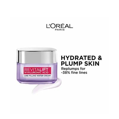 Loreal Paris Revitalift Hyaluronic Acid Plumping Cream Day hydrates And Plumps For Smooth Youthful Radiant Skin 15 ml - Face Moisturizers