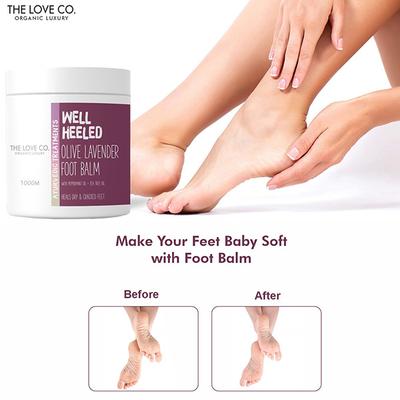 The Love Co. Well Heeled Olive Lavender Foot Balm 100 gm - Foot Care