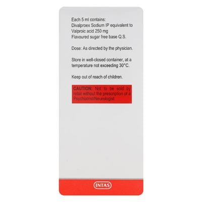 Divaa 250mg Oral Solution 100ml - Epilepsy/Convulsion-Ant