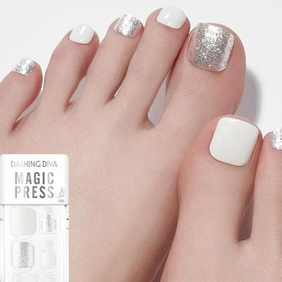 Dashing Diva Magicpres Nail Polish - Silver White 1's - Nail Care