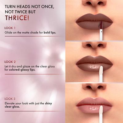Lakme 9 to 5 Matte to Glass Liquid Lip - Salted Caramel 7.6 ml - Liquid Lipsticks