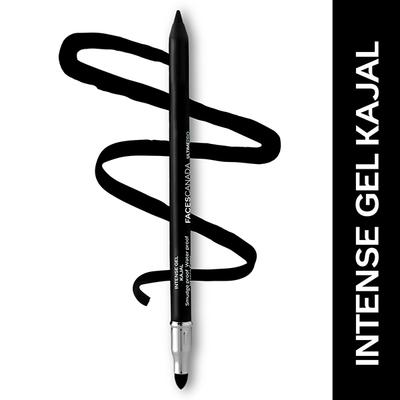 Faces Canada Ultime Pro Intense Gel Kajal With Smudger & Sharpener - Black, 24HR Long Stay 1.2 gm - Kajal & Kohls