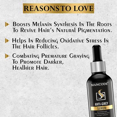 Mancode Anti Grey Hair & Beard Serum 30 ml - Beard Serum