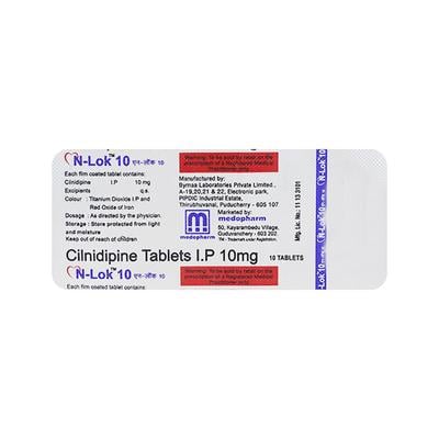 N LOK 10mg Tablet 10's - Hypertension-Cal