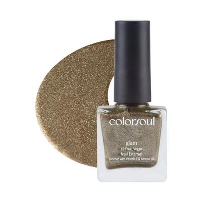 Colorsoul Glam Vegan Nail Enamel, Sparkle Gold 8 ml - Nail Polish