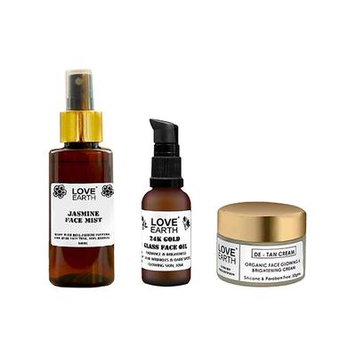 Love Earth Glow Getter Kit - Face Glow with Essential Oils And Herbal Extracts 180 gm - Face Serum