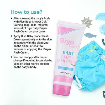Riyo Baby Diaper Rash Cream - Shea Butter Cocoa Butter (0 - 2 Years) 100 gm - Creams, Lotions & Oils