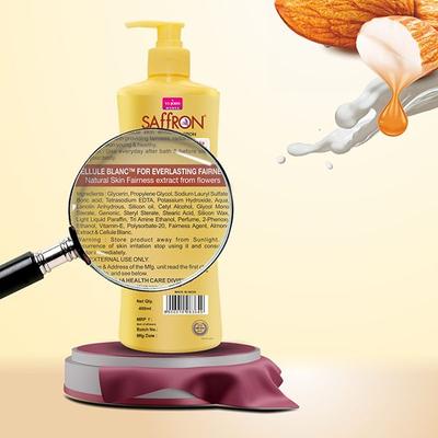 VI-John Saffron Milk Almond Fairnes Body Lotion for Men & Women 400 ml - Lotions & Creams