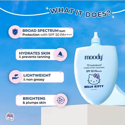 Moody 7D Hydroburst(R) Hybrid Water Sunscreen SPF 50 50 ml - Face Sunscreen