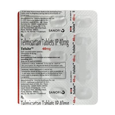 Telsite 40mg Tablet 15'S - Hypertension-Ang