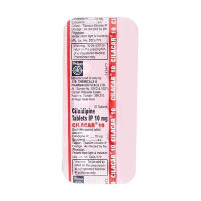 Cilacar 10mg Tablet 10'S - Hypertension-Cal