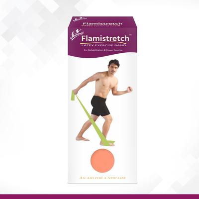 Flamingo Flamistretch Exercise Band - Orange Colour (OC-2228) - Abdomen/Neck/Arm/Elbow Supports