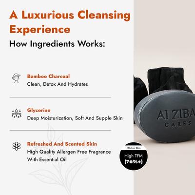 Alziba Cares Soap - Activated Charcoal 100 g - Soaps