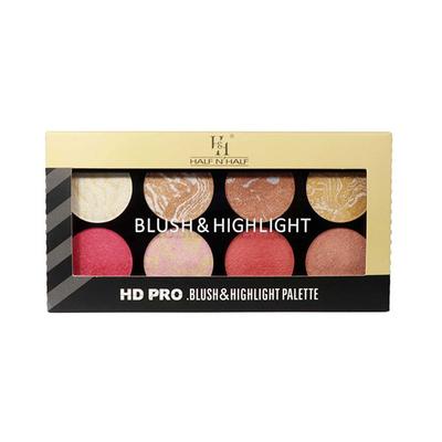 Half N Half HD Pro Blush & Highlight Makeup Multicolour Palette 02 18 gm - Face Palettes