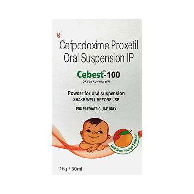 CEBEST 100 Delicious Mango Flavour Dry Syrup 30ml - Bacterial Infections-Cep