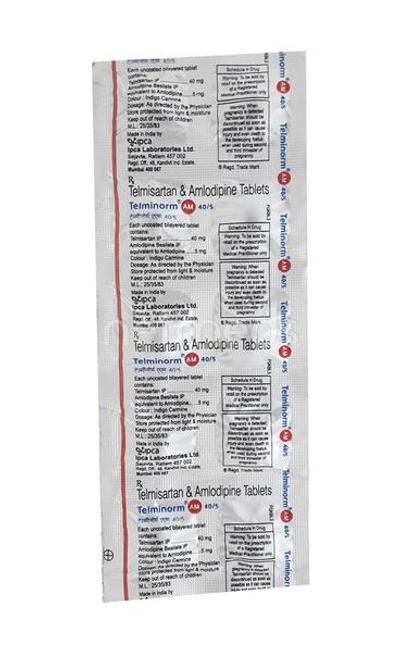 Telminorm AM 40/5mg Tablet 10'S - Hypertension-Ang
