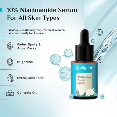 Pilgrim 10% Niacinamide Face Serum For Acne Marks 30 ml - Face Mists