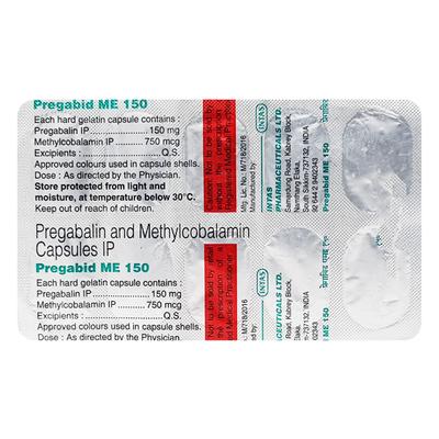 Pregabid ME 150mg Capsule 10'S - Neuropathic Pain-Dru