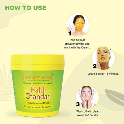 Aryanveda Herbal Bleach Cream - Haldi Chandan (Pack of 2 x 250 gm) - Face Bleach