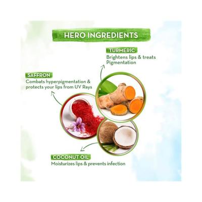 Mamaearth Ubtan Tinted 100% Natural Lip Balm for lightening Dark Lips With Turmeric & Saffron For 12 Hour Moisturization 2 gm - Lip Balms