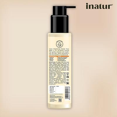 Inatur Sandal Fairness Face Wash 150 ml - Face Wash & Cleansers