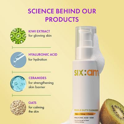 Sixam Glow Double Duty Cleanser, Gel To Foam Brightening Cleanser 100 ml - Face Wash & Cleansers