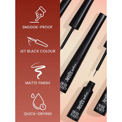 Swiss Beauty Matte Max Eyeliner - Black 4 gm - Eyeliners